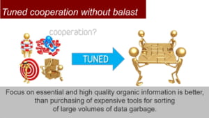 Focus on essential and high quality organic information is better,than purchasing of expensive tools for sortingof large volumes of data garbage.